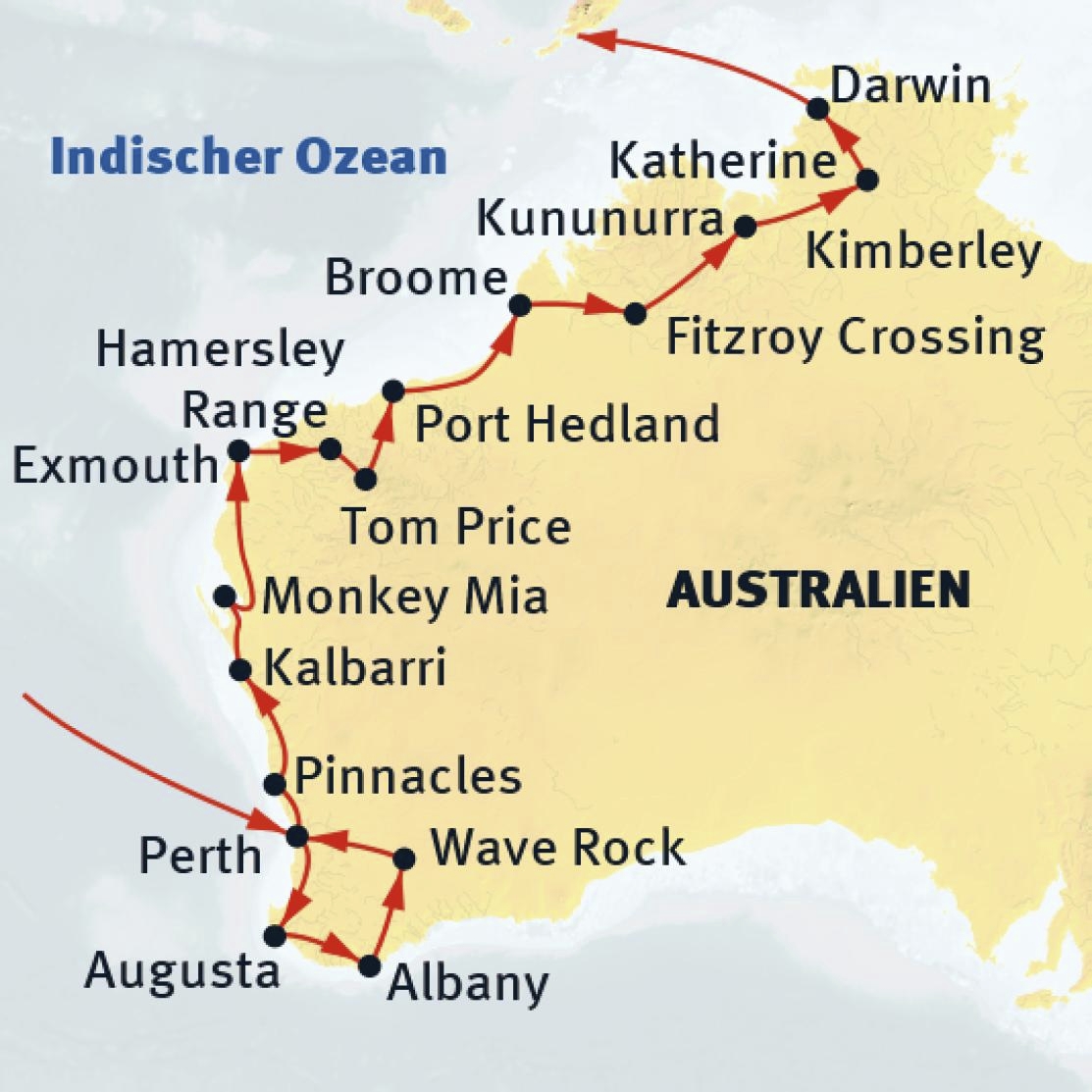 West-Australien Überland  Reise #3627